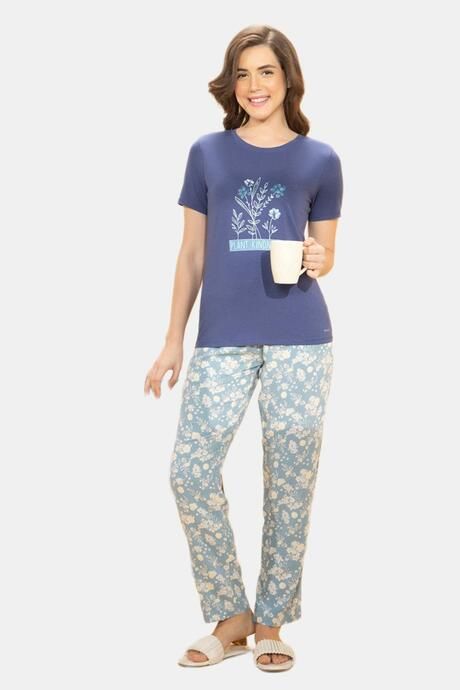 Amante Scoop Neck Sleep Tee - Plant Kindness Print — image 5